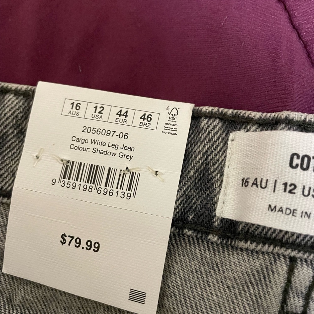 Cotton On wide leg cargo jeans